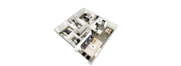 a floor plan of a house with a bedroom and a living room