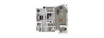1 Bed, 1.5 Bath + Den D