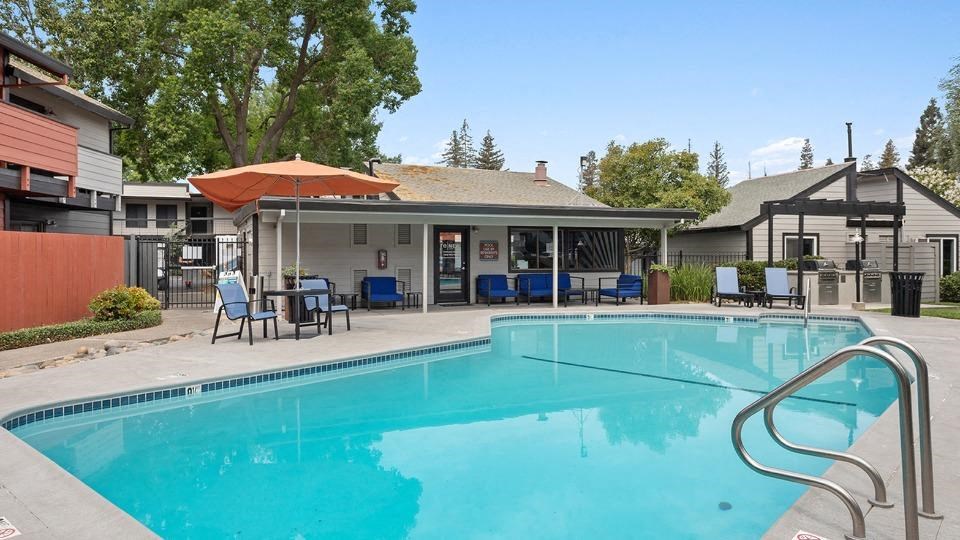 our apartments showcase a swimming pool