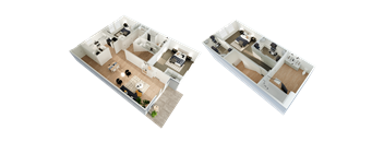 two floor plans of a house