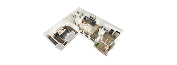 the bedrooms of the apartments are spacious and have an open floor plan