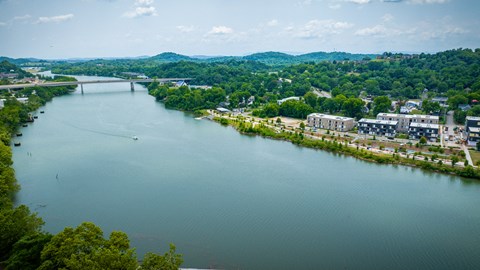a view of the city from the top of the tower