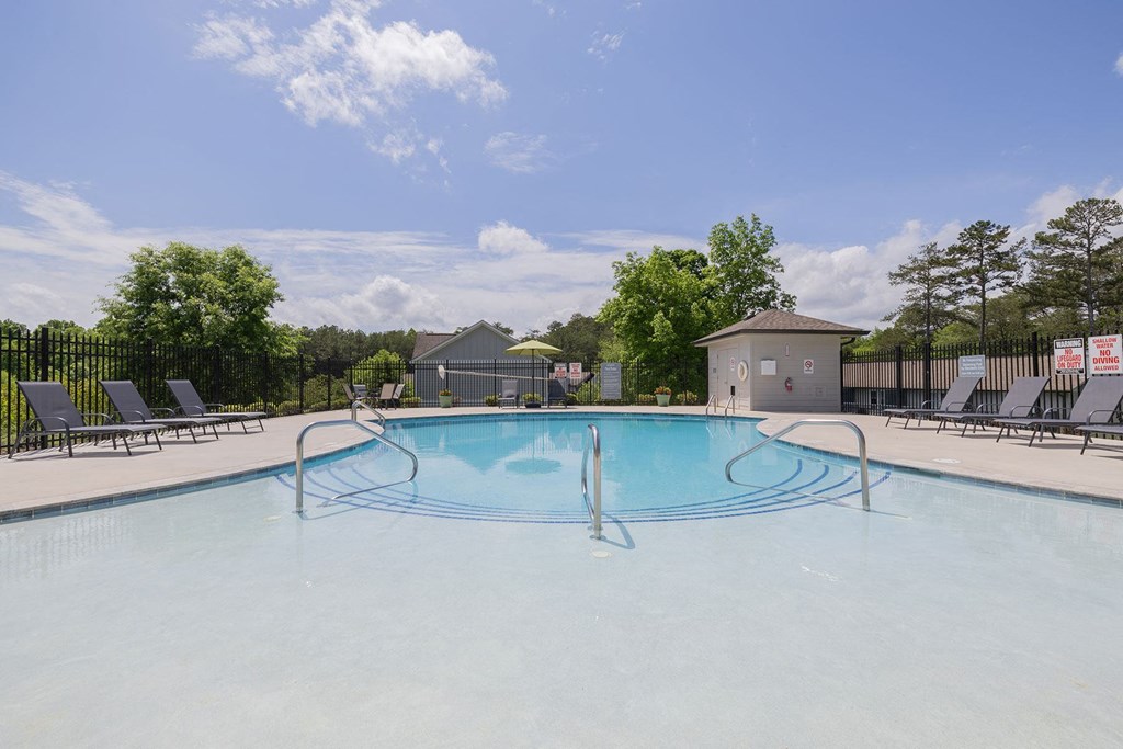 our apartments have a resort style pool with chairs