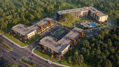an aerial view of the residences at city center apartments