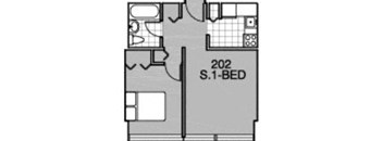 a floor plan of a bedroom apartment