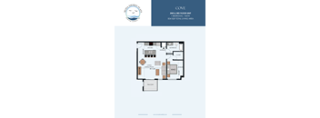 A floor plan for a 2nd and 3rd floor unit at Mona Shores Flats.
