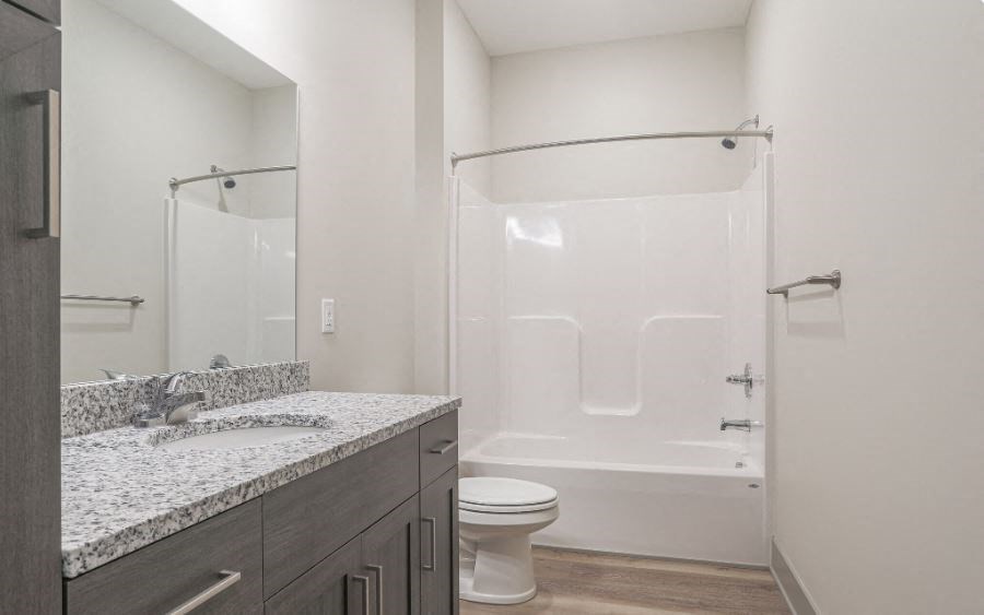 a bathroom with a shower toilet and a sink
