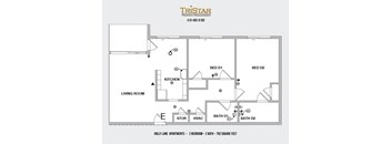 a floor plan of the guest house