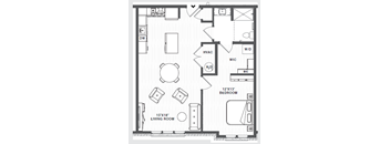 a floor plan of a small apartment