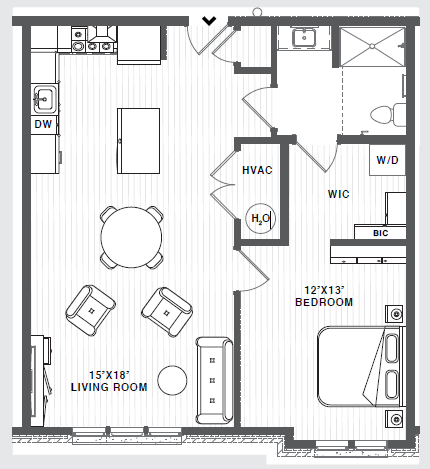 a floor plan of a small apartment