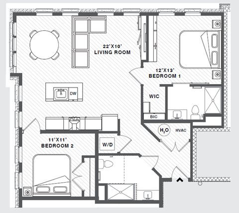 a floor plan of a small house