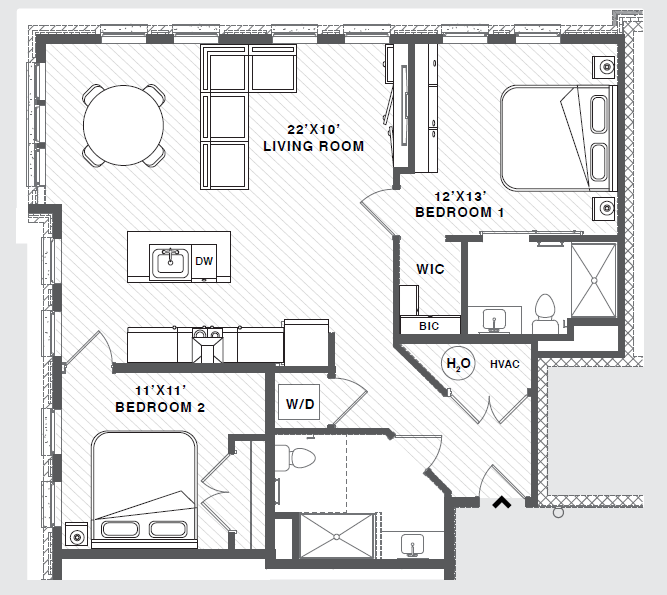 a floor plan of a small house