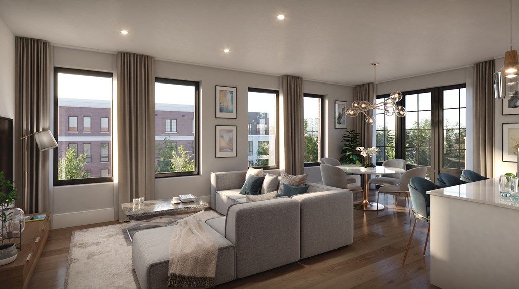 a rendering of a living room