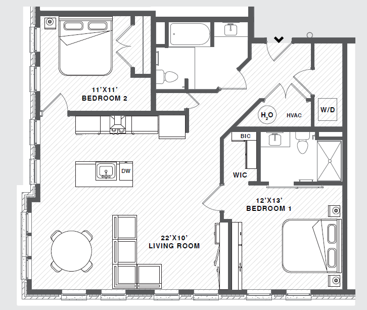 a floor plan of a bedroom house
