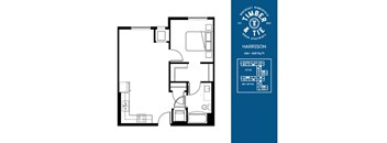 a floor plan of a bedroom apartment