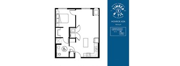 a floor plan of a bedroom apartment