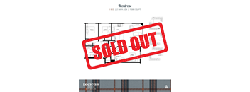 a red sold out sign in front of a sold out text