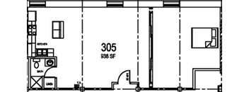the floor plan of a shipping container with the dimensions on the side