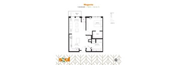 floor plan of the first level of the apartment