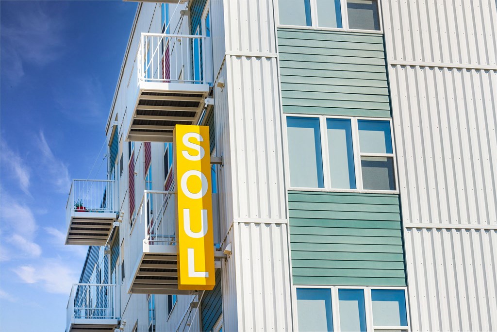 a sign on the side of a building