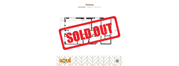 a red sold out sign with the word sold out on it