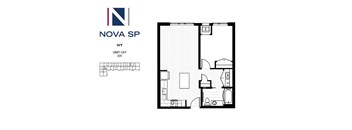 floor plan of 55 north luxury apartments to rent in the north end of boston