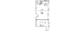 floor plan of the first floor of a small house