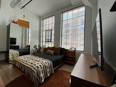 Bedroom with Large Windows