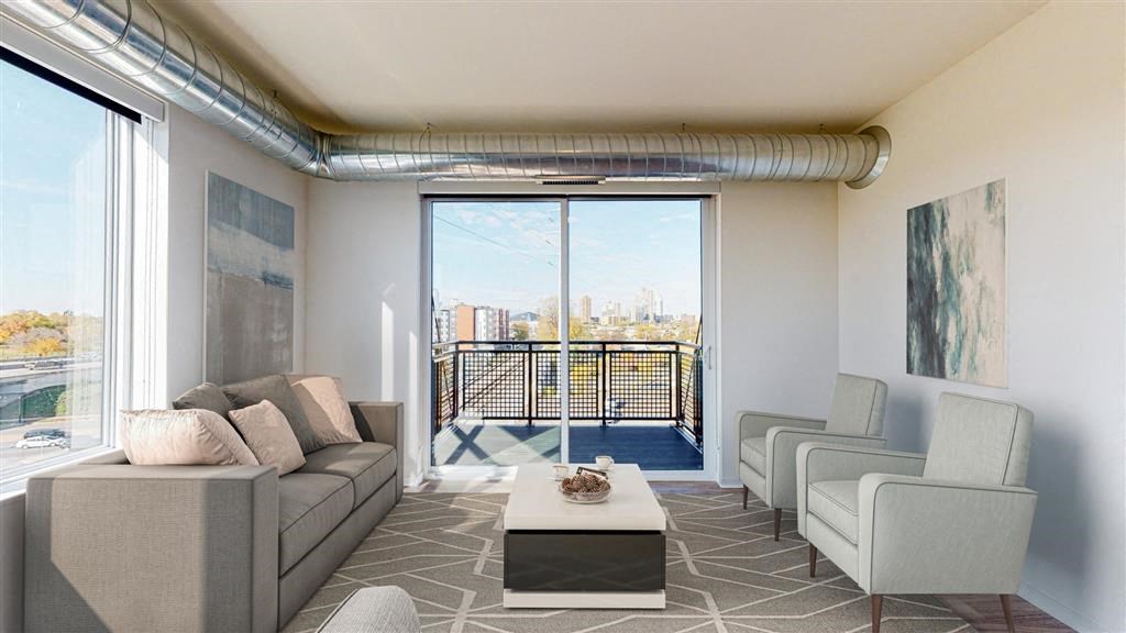 Living Room with Balcony