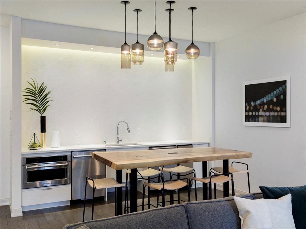 Community room with kitchen