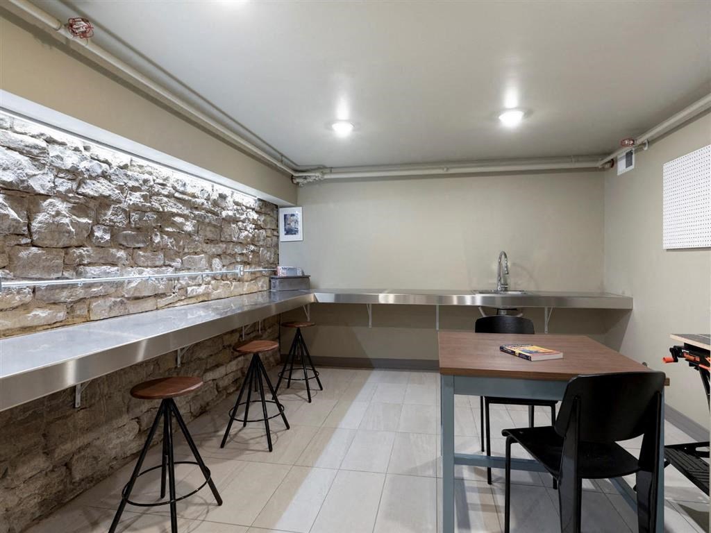 downstairs resident lounge with bar seating