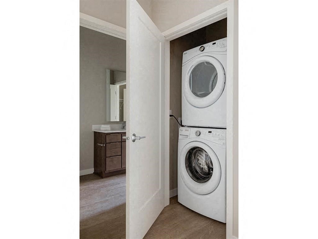 full size washer and dryer in unit