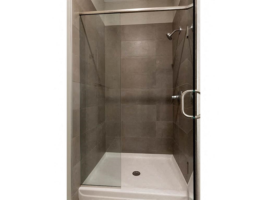 walk in shower with tile