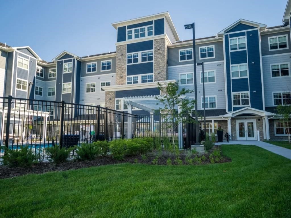 Exterior shot of building main entrance