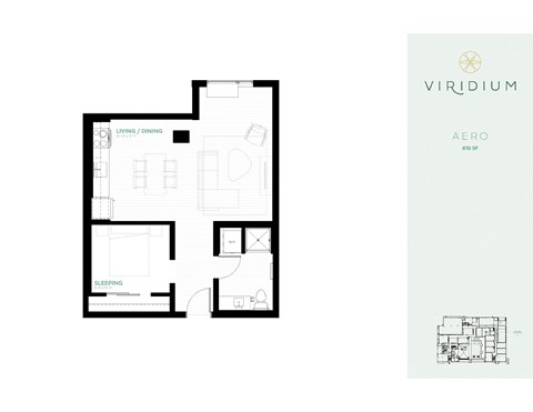 floor plan of one bedroom