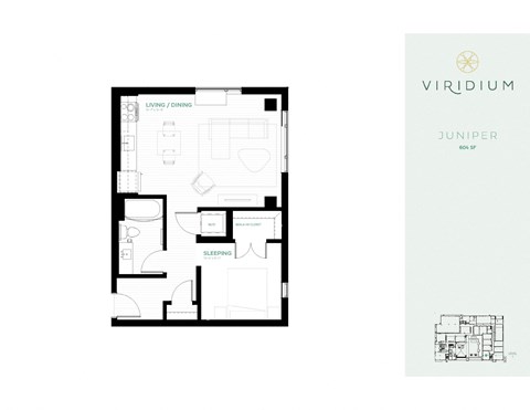 floor plan of 1 bedroom
