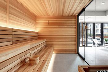 Luxurious Indoor Spa Including Sauna and Jacuzzi