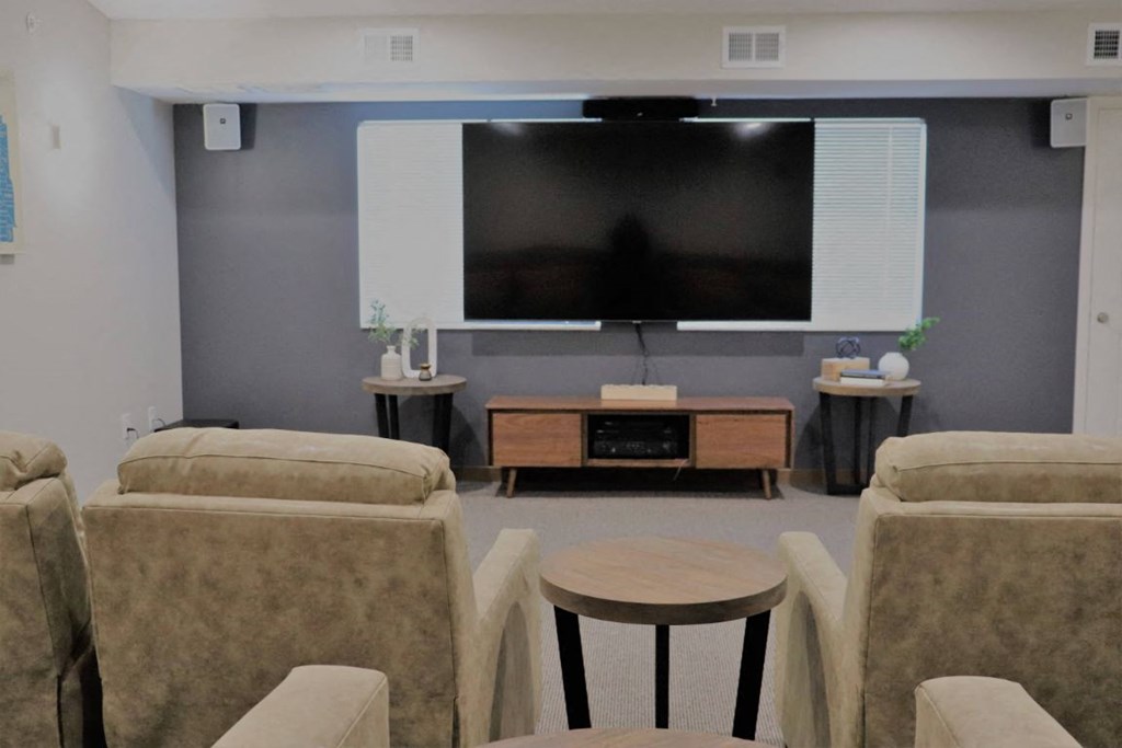 Community Movie Theatre at Rivers Edge Apartments, Otsego, MN, 55330