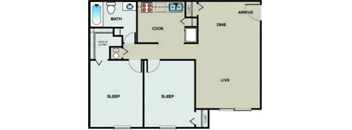 a floor plan of a house with a swimming pool