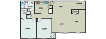 a floor plan of a house with a swimming pool
