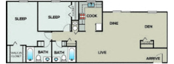a floor plan of a house with a swimming pool