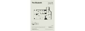 A black and white floor plan for a two bedroom, two bath apartment.