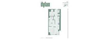 A floor plan for a unit at Sterling Bay Home in Chicago.