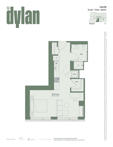 a floor plan of the apartments