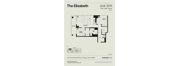A floor plan for a 2 Bedroom, 2 Bathroom apartment at Sterling Bay Home.