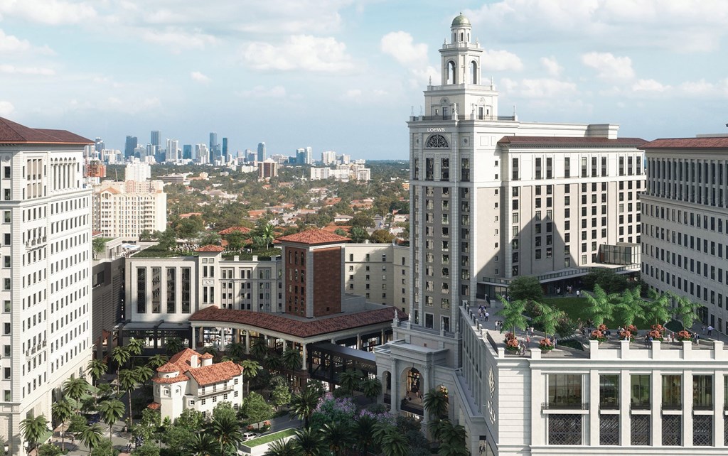 a view of the city from the top of a tall building
