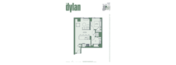 A floor plan for a unit at The Dylan Sterling Bay.
