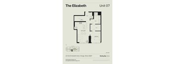 A floor plan for a home at 225 North Elizabeth Street, Chicago, Illinois 60607.