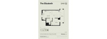 A floor plan for a unit at Sterling Bay Home.