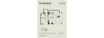 A floor plan for a home at 225 North Elizabeth Street, Chicago, Illinois 60607.